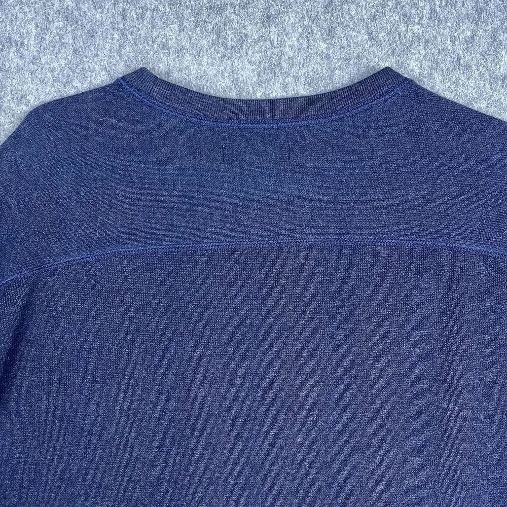 Banana Republic Men's Knit Sweater Crewneck Long Sleeve Blue 100% Cotton Size XL